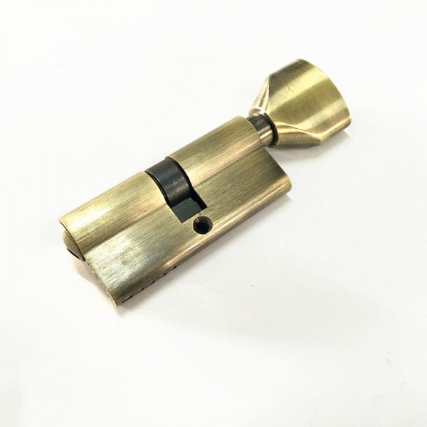 70mm brass cylinder AB Finish+ knob